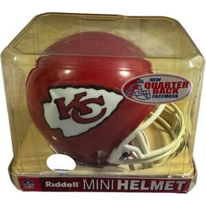 VTG Riddell KC Chiefs Mini Football Helmet Autographed Dante Hall Certificate‎